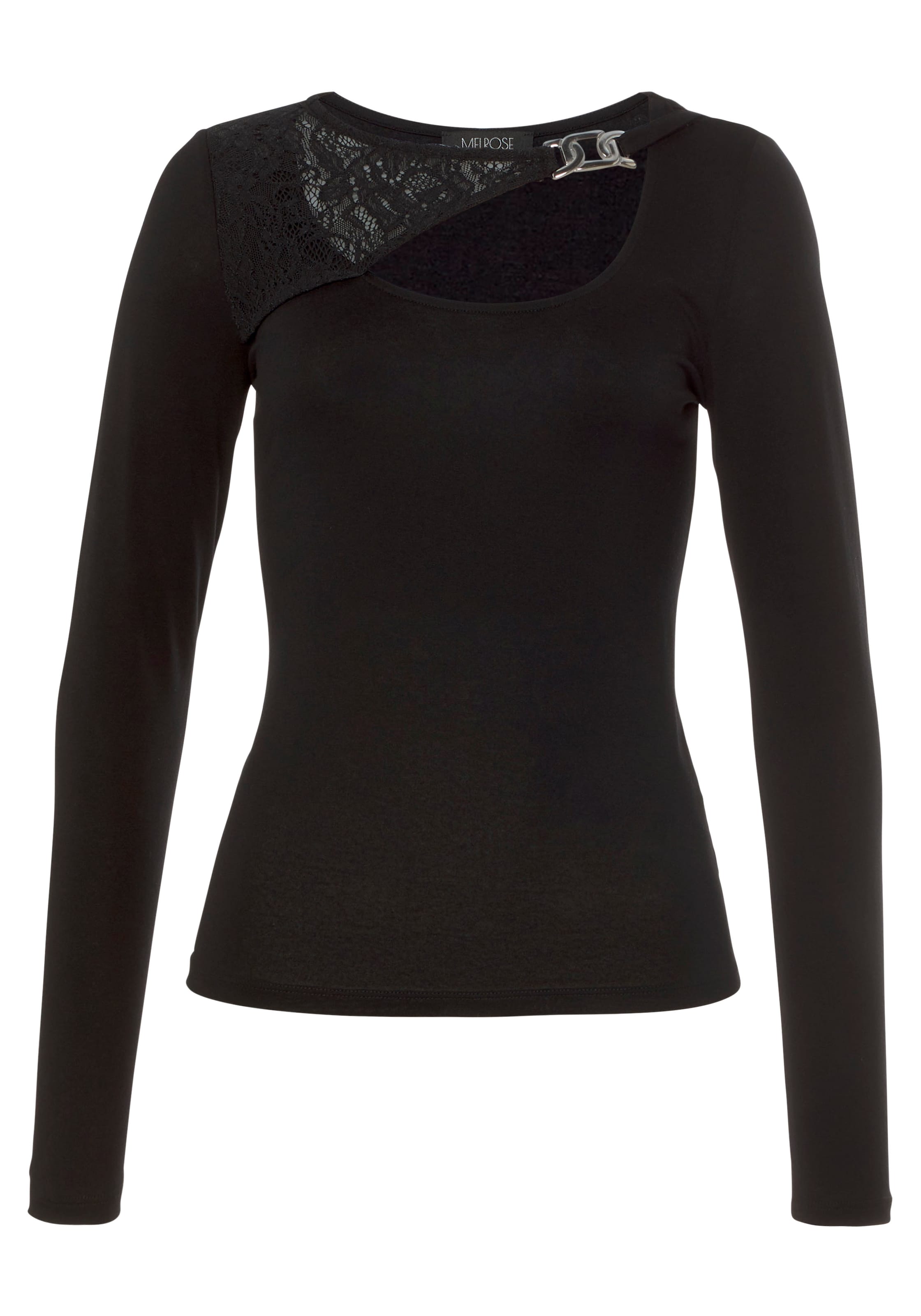 MELROSE Shirt in Schwarz: Vorderseite