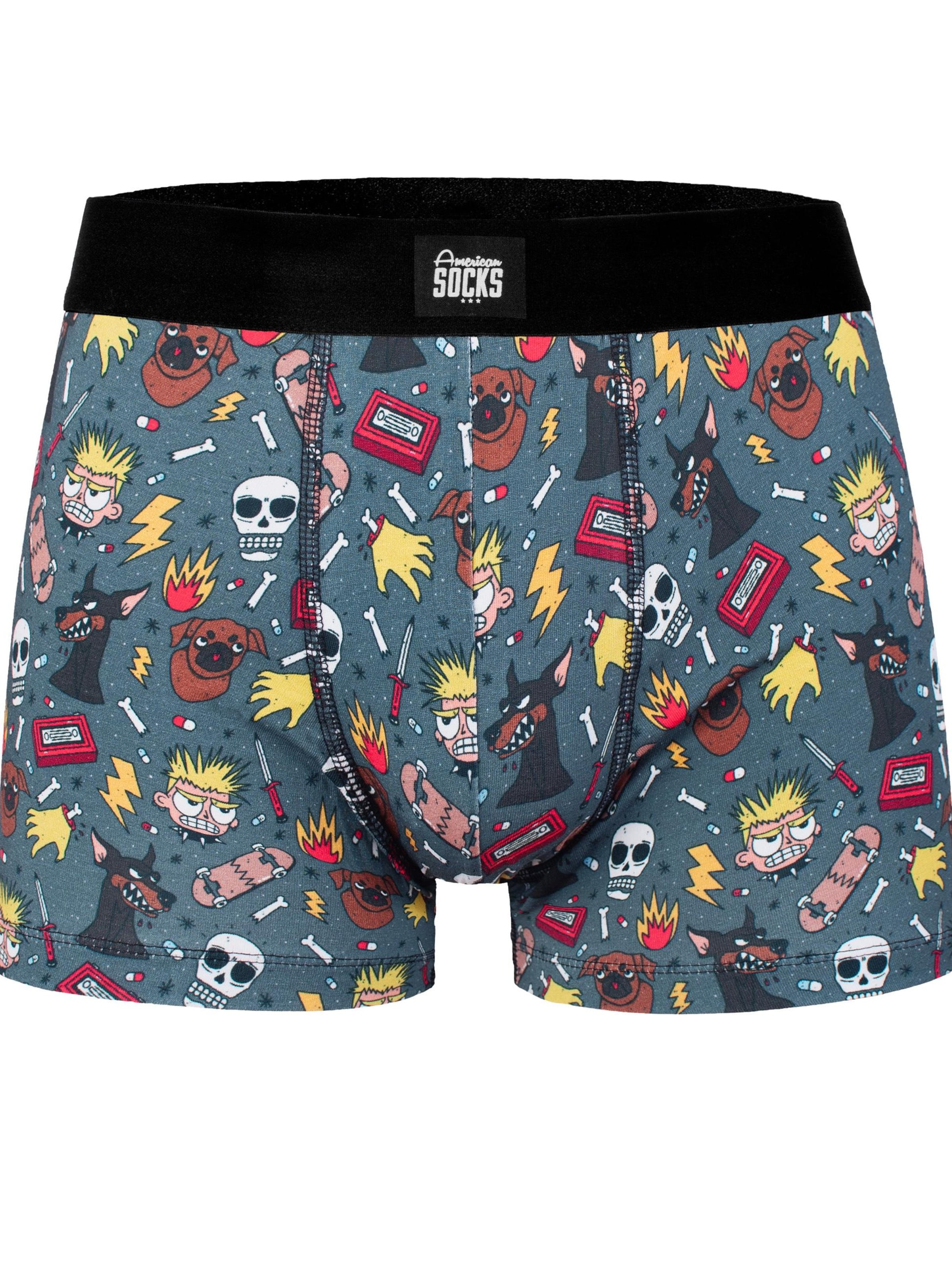 Boxers 'Self Esteem' American Socks en bleu : devant