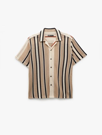 Koton Regular fit Button Up Shirt in Beige