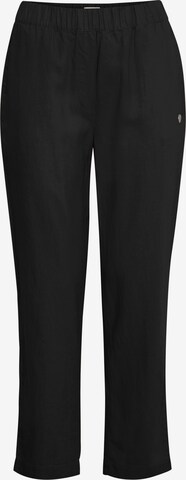 Oxmo Tapered Leinenhose in Schwarz: predná strana