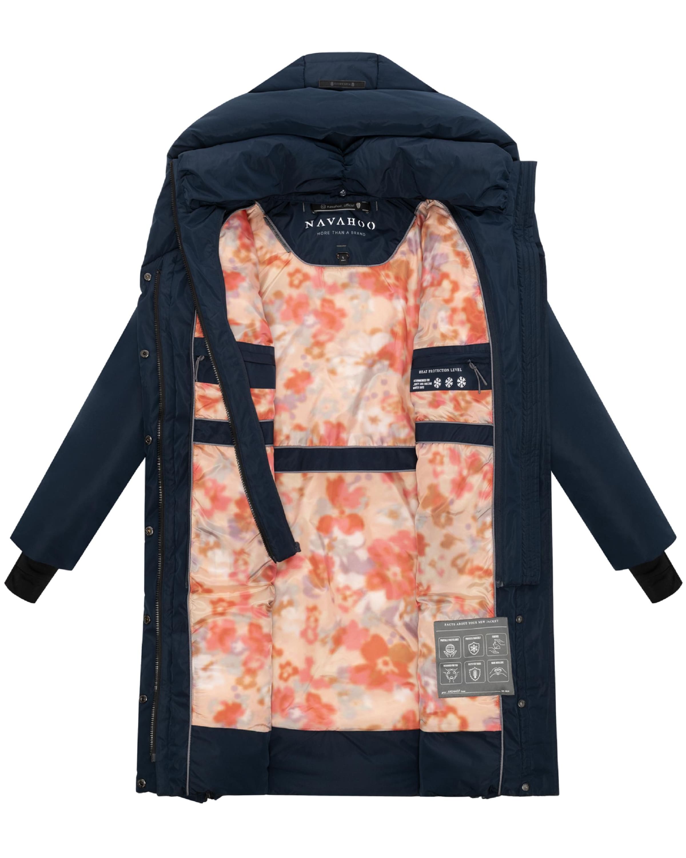 NAVAHOO Χειμερινό παλτό 'Laubzauber 14' σε μπλε