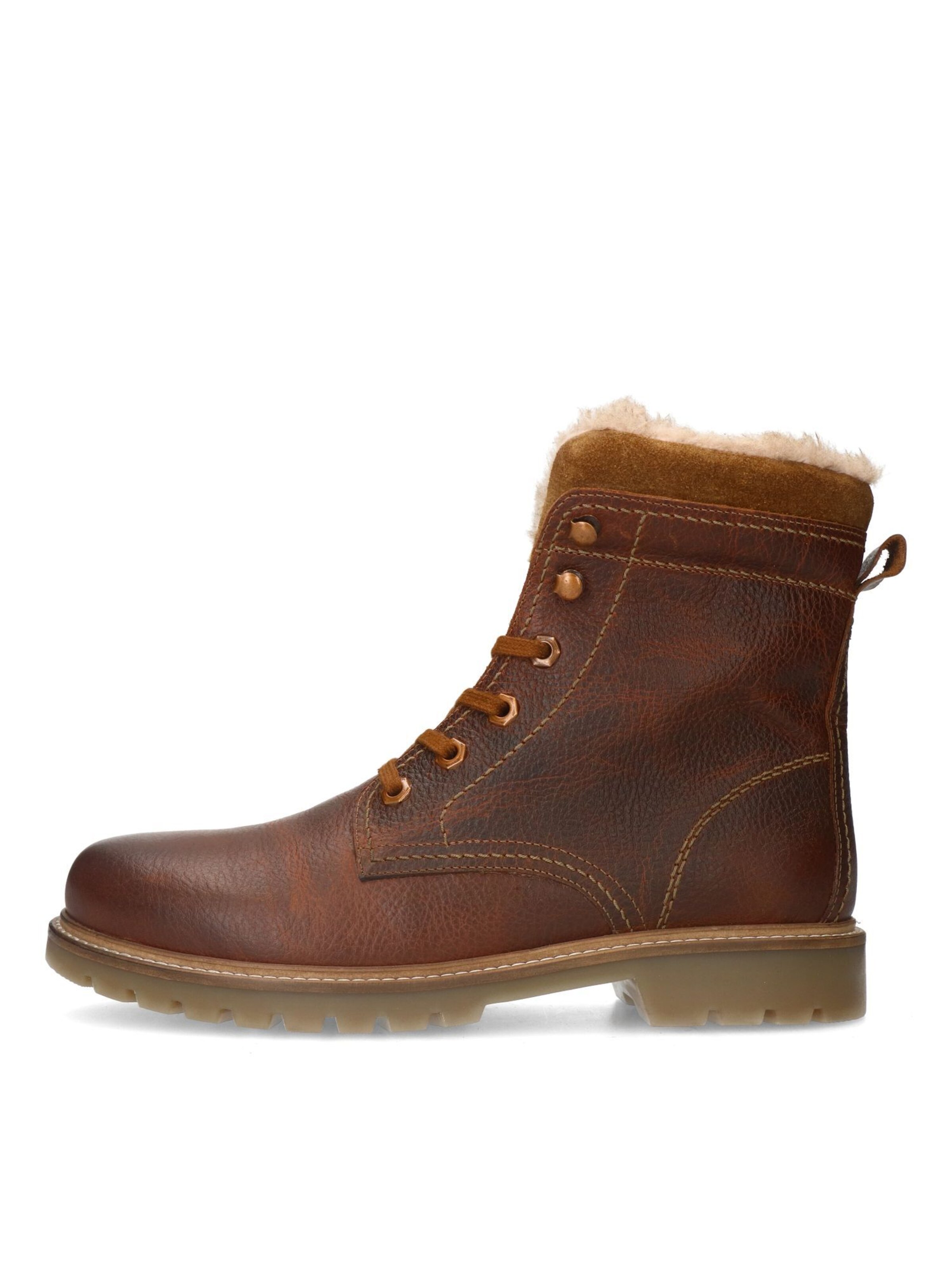 MANFIELD Lace-Up Boots in Brown
