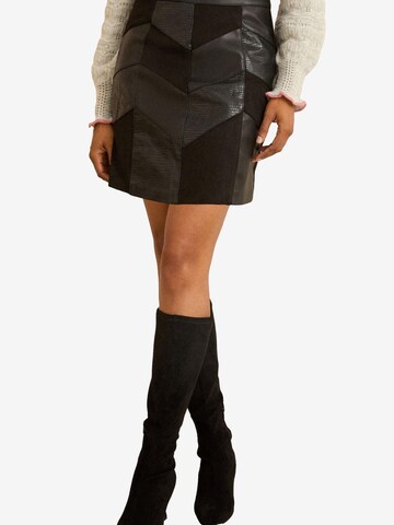 Jupe love & roses en noir : devant