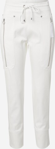 Pantaloni 'FUTURE' de la MAC pe alb: față