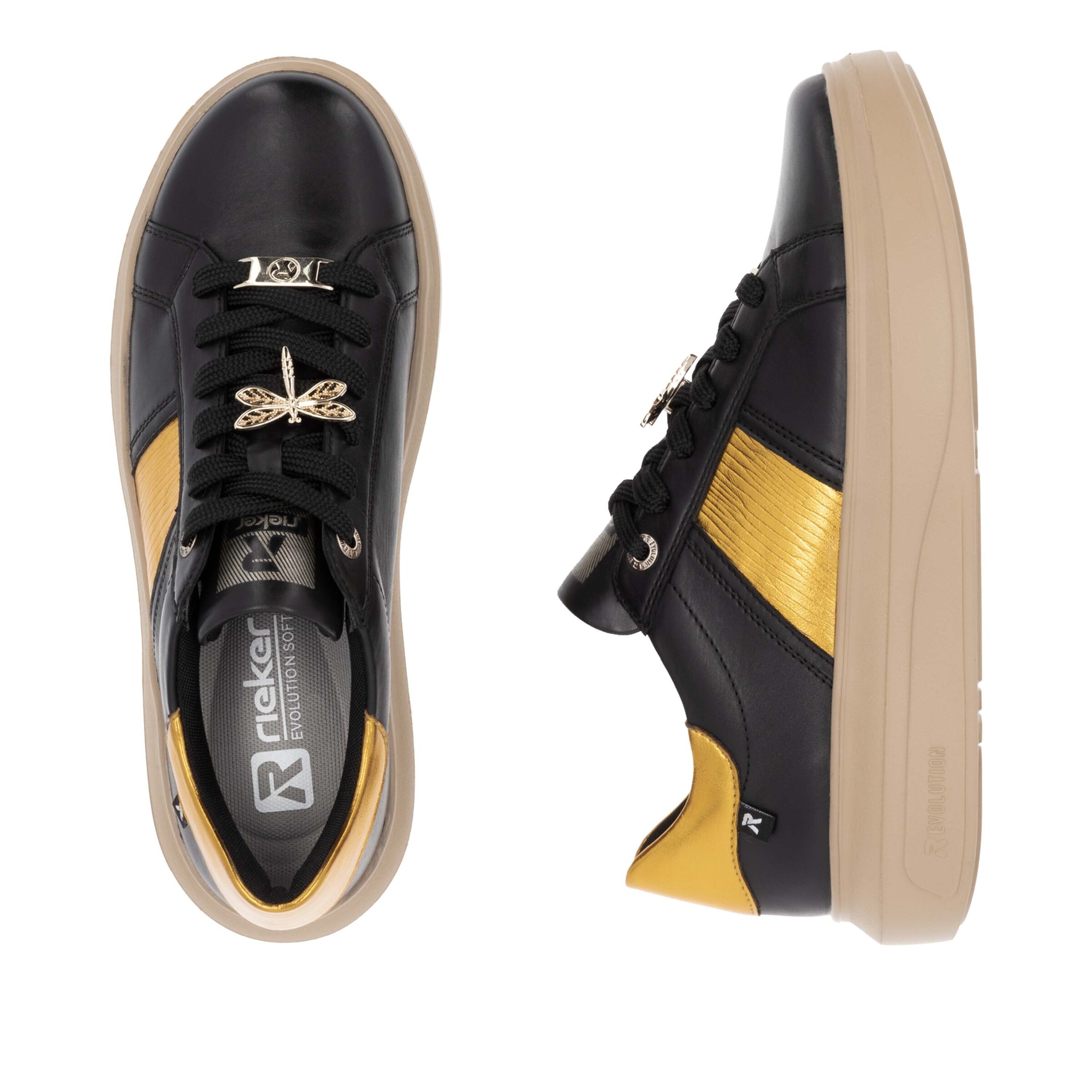 Baskets basses 'W1202' Rieker Sport en noir