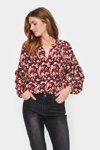 SAINT TROPEZ Blouse 'Palavi' in Zwart: voorkant