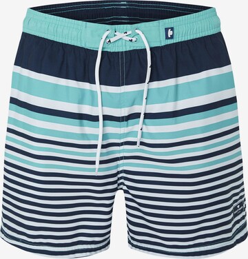 TOM TAILOR Zwemshorts 'Madoc' in Blauw: voorkant