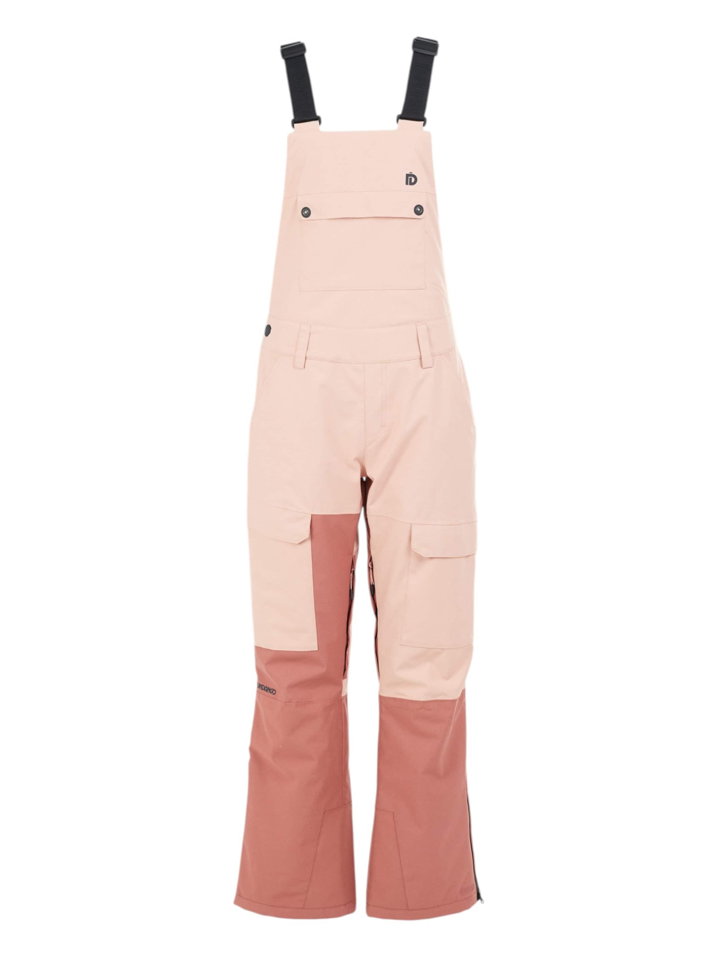 Fundango Regular Weatherproof pants 'Sakura ECO Bib' in Purple: front