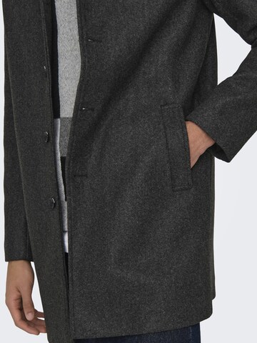 Only & Sons Between-seasons coat 'ADAM' in Grey