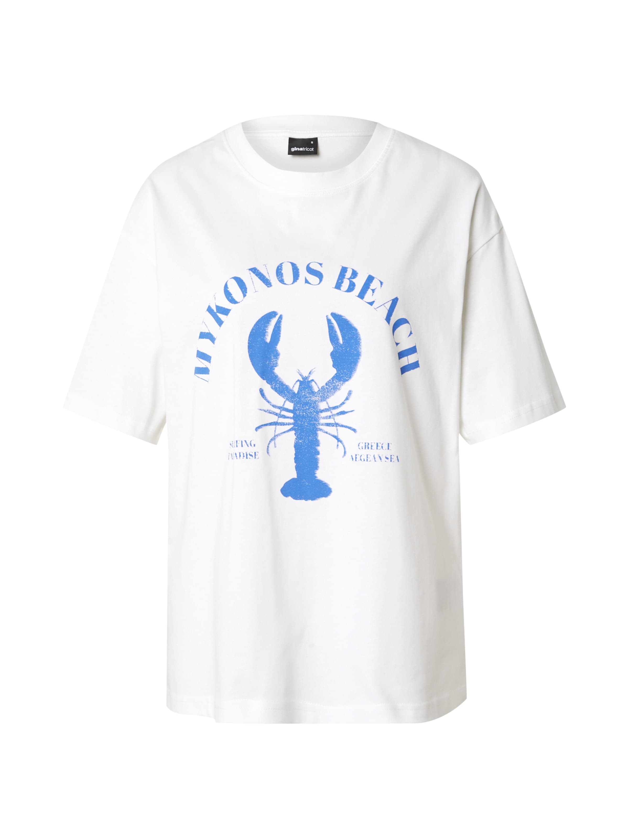 T-shirt oversize Gina Tricot en blanc : devant