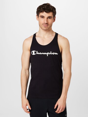 Champion Authentic Athletic Apparel Тениска в черно: отпред