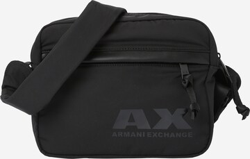 ARMANI EXCHANGE Чанта за през рамо тип преметка в черно: отпред