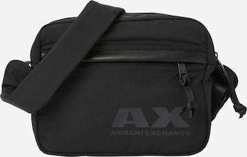 ARMANI EXCHANGE - Bolso de hombro en negro: frente
