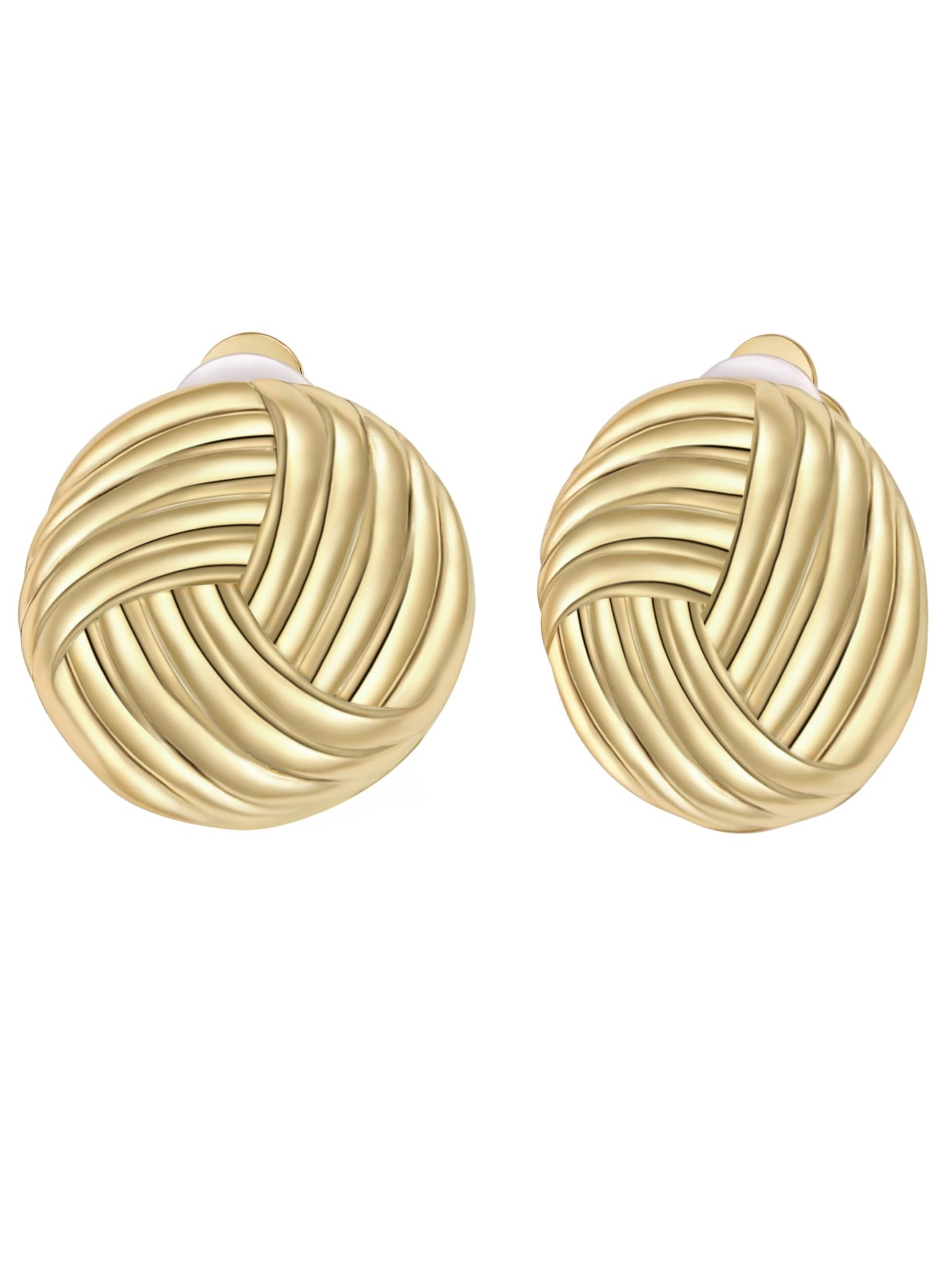 Boucles d'oreilles Yokoamii en or : devant