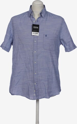 Ragman Button Up Shirt in M in Blue: front
