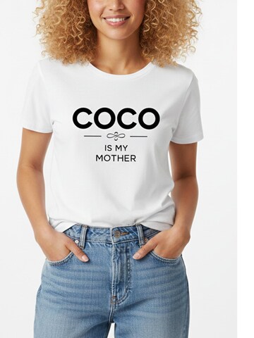 MAKAYA Shirt 'Cocois my mother' in White
