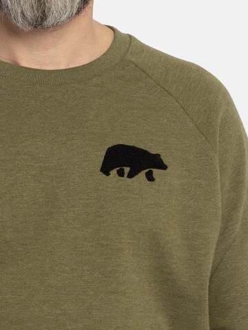 FORSBERG Sweatshirt 'mit Frottee Logo' in Grün