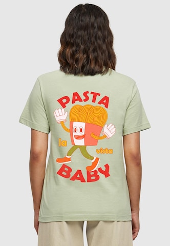 Maglietta 'Pasta La Vista' di Merchcode in verde: frontale