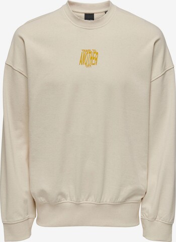 Only & Sons Sweatshirt 'Layne' in Beige: front