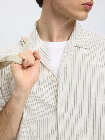 SELECTED HOMME Comfort Fit Πουκάμισο 'SLHAce' σε μπεζ