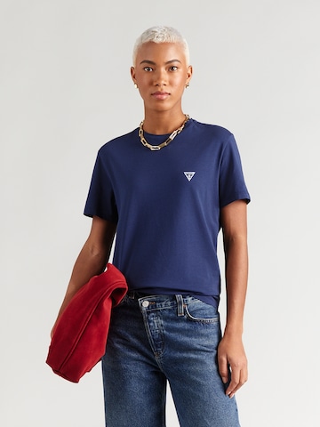 Tricou 'CALEB HERO' de la GUESS pe albastru: față