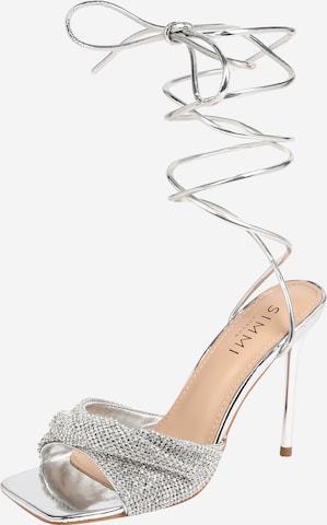 Simmi London Sandals 'BRANDY' in Silver: front