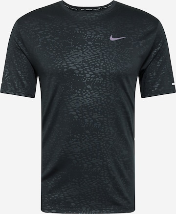 NIKE Performance Shirt 'Miler Run Division' in Black: front