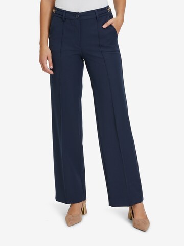 Betty Barclay Loose fit Pleated Pants in Blue: front