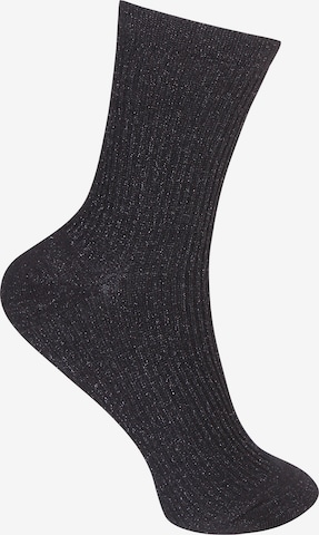 Zhenzi Socken 'Luana 701' in Schwarz: Vorderseite