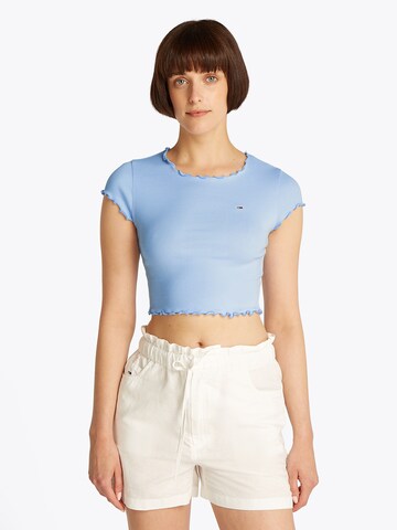T-shirt Tommy Jeans en bleu : devant