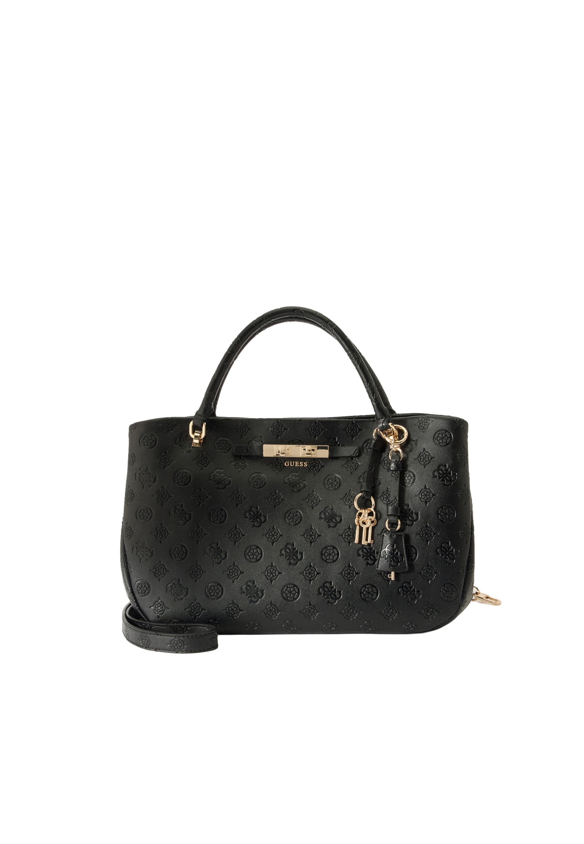 GUESS - Bolso de mano 'Carmella' en negro: frente
