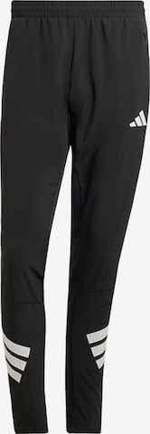 Coupe slim Pantalon de sport 'Gym+' ADIDAS PERFORMANCE en noir : devant