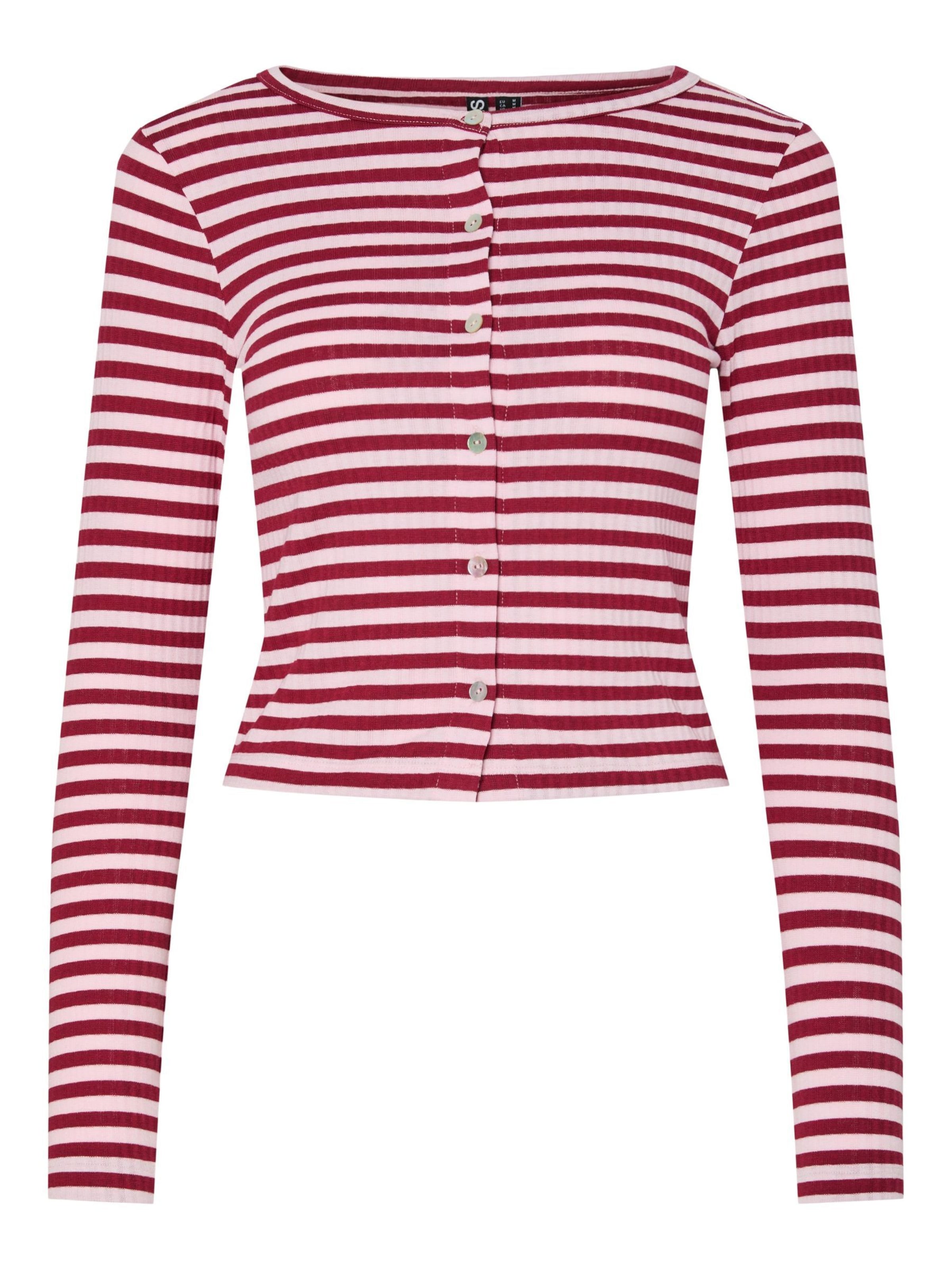 Cardigan 'PCLaya' PIECES en rouge : devant