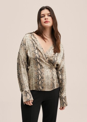 MANGO Bluse 'Glen' i beige