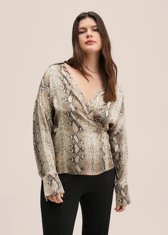 MANGO Bluse 'Glen' i beige