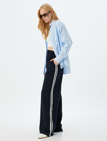 Koton Wide Leg Hose in Blau
