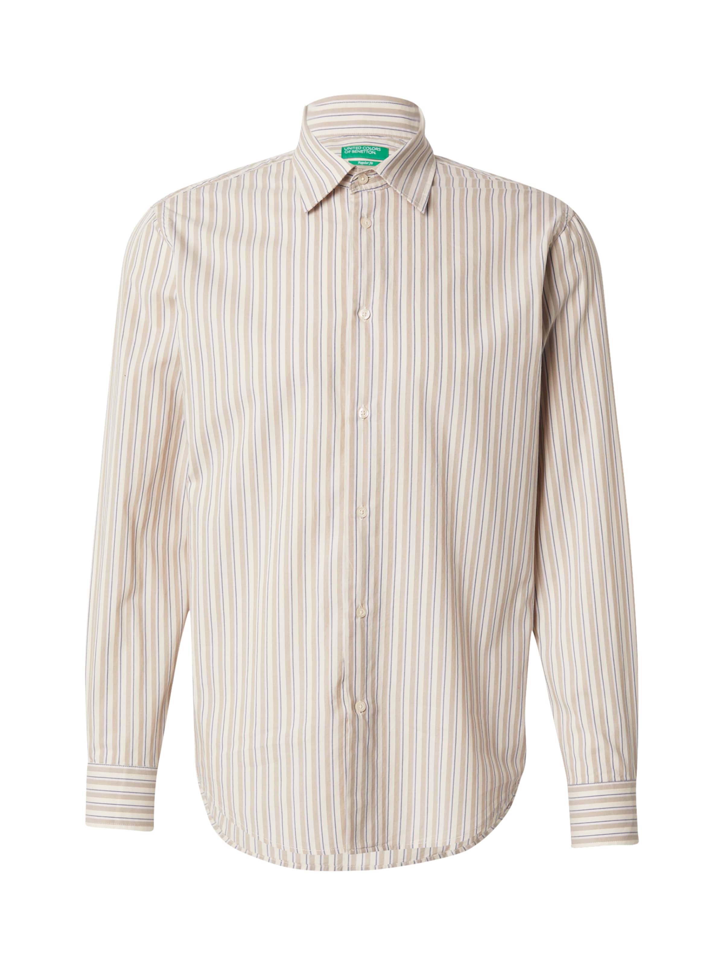 UNITED COLORS OF BENETTON Regular Fit Hemd in Beige: Vorderseite