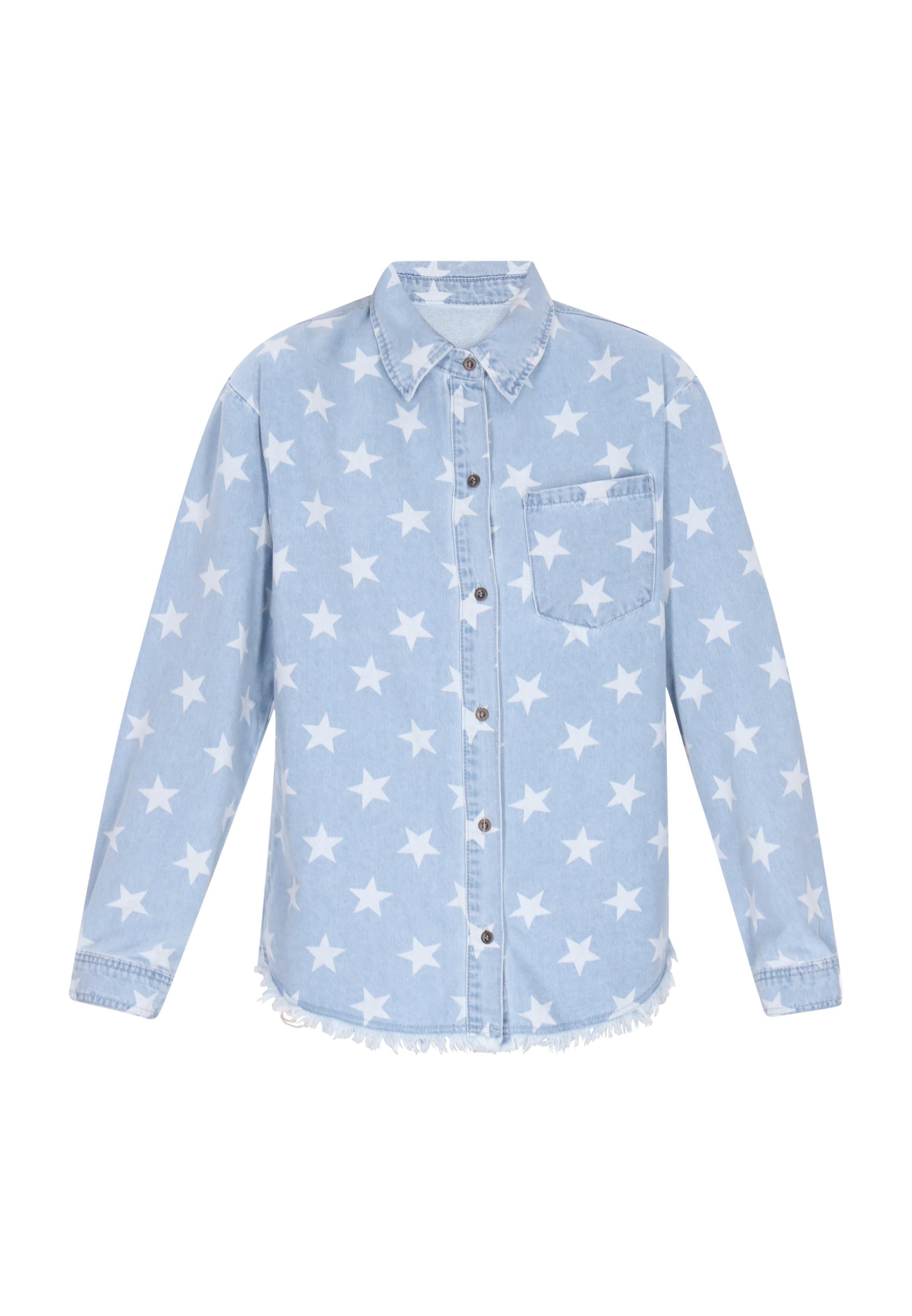 MIMO - Blusa em azul: frente