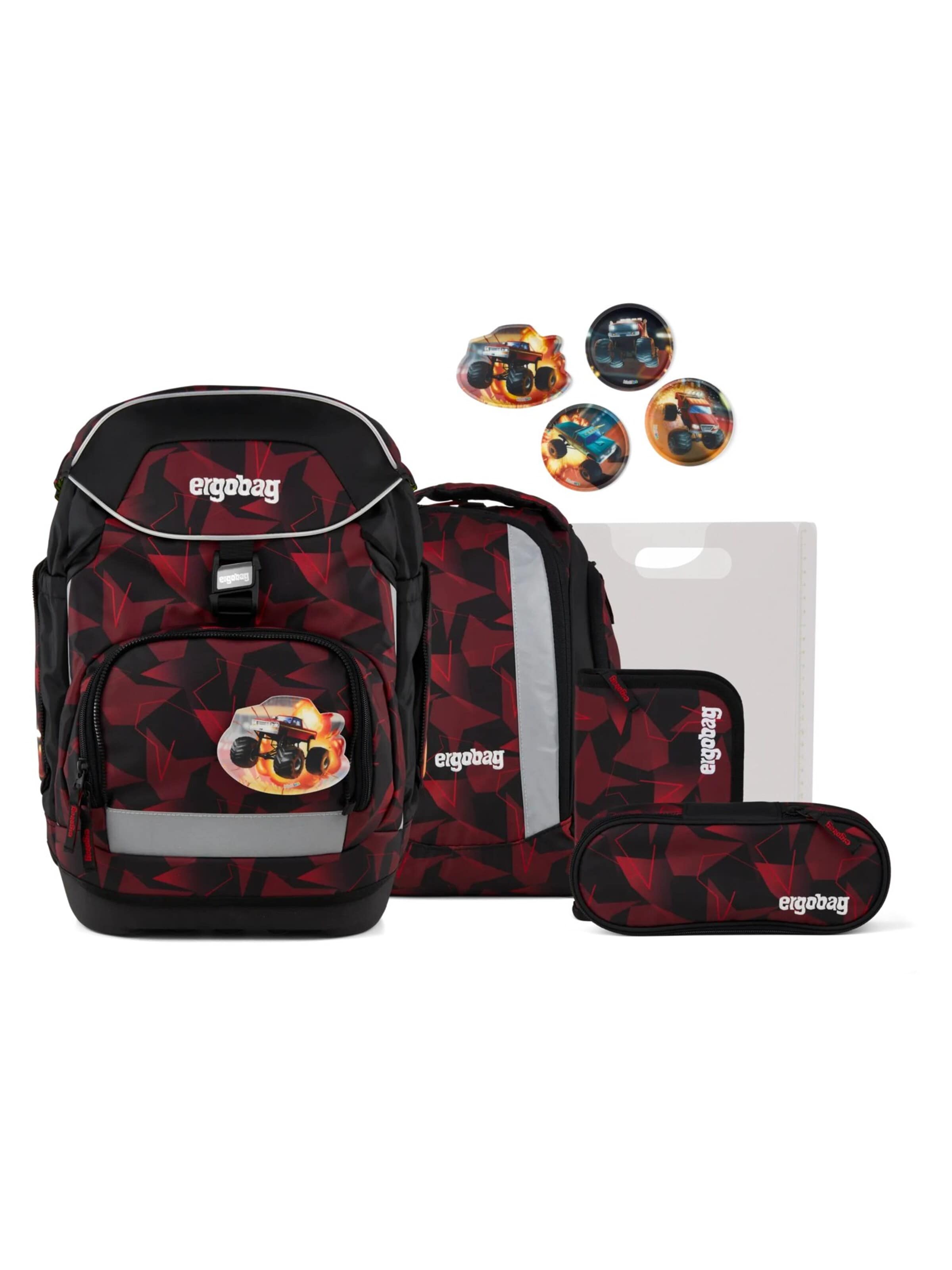 ergobag Backpack 'Schulranzen-Set pack Set' in Red: front