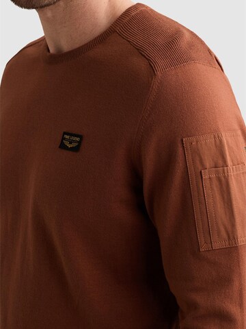 PME Legend Sweter 'American Classic pullover with flight pocket' w kolorze brązowy