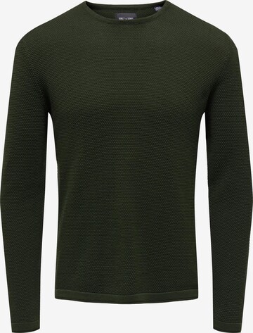 Only & Sons Sweater 'Panter' in Green: front