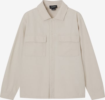 Pull&Bear Comfort Fit Skjorta i beige: framsida