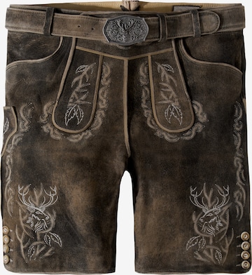 STOCKERPOINT - Regular Calças tradicionais 'Lee' em castanho: frente