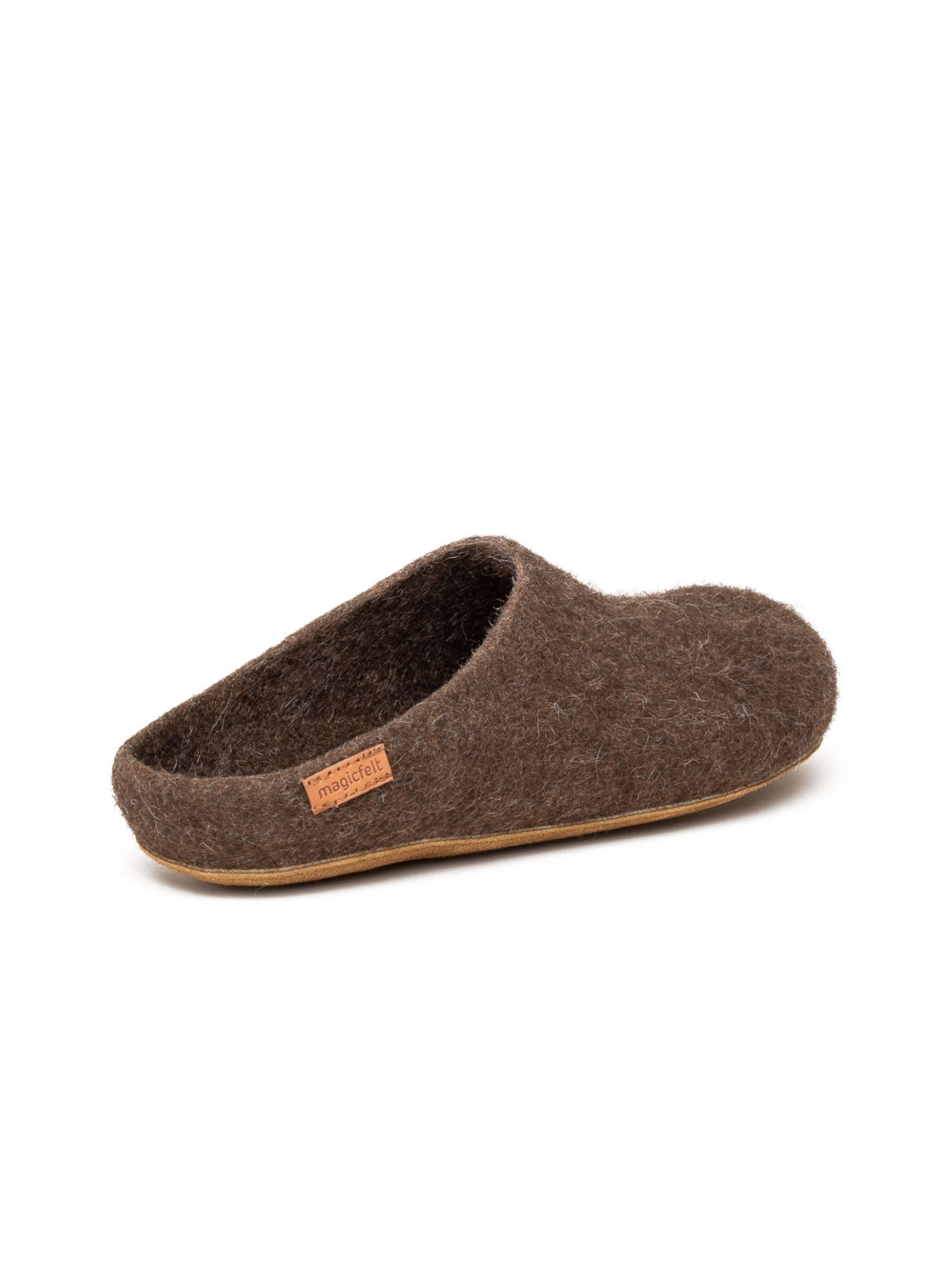 MagicFelt Slippers 'Filzpantoffel Magicfelt 713' in Brown