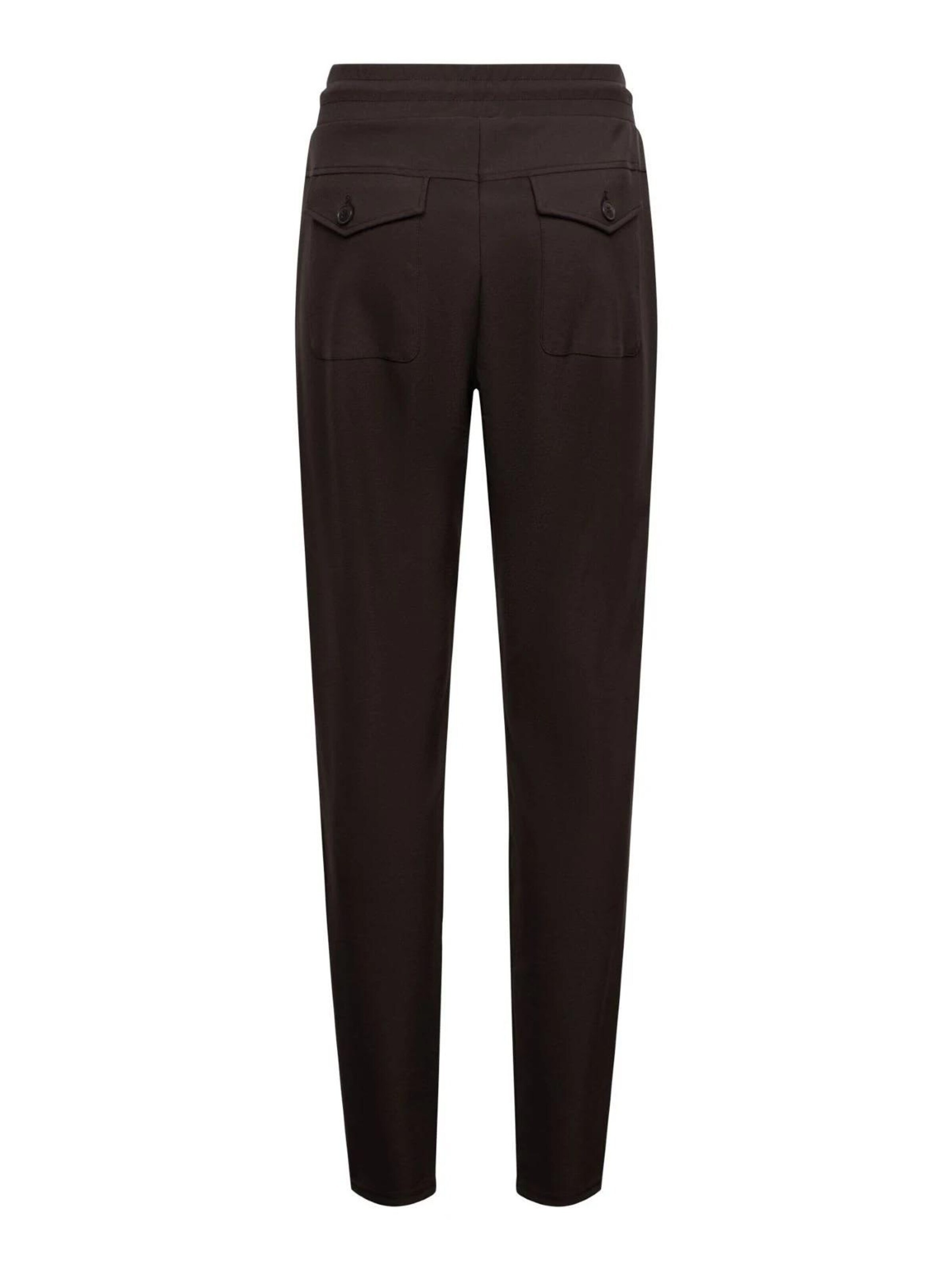 &co woman Chino trousers '&Co woman Penny Heavy chocolat' in Brown