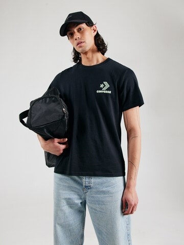 CONVERSE - Camisa 'NATURE CENTER' em preto