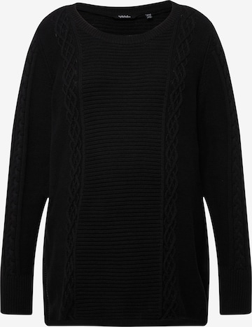 Pull-over Ulla Popken en noir : devant