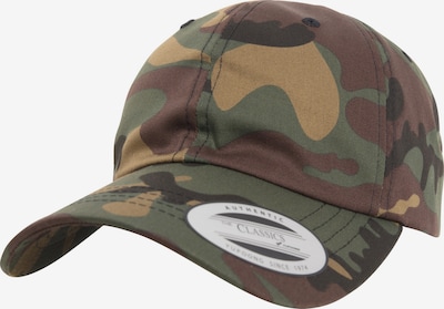 Flexfit Casquette en beige foncé / marron châtaigne / olive / noir, Vue avec produit