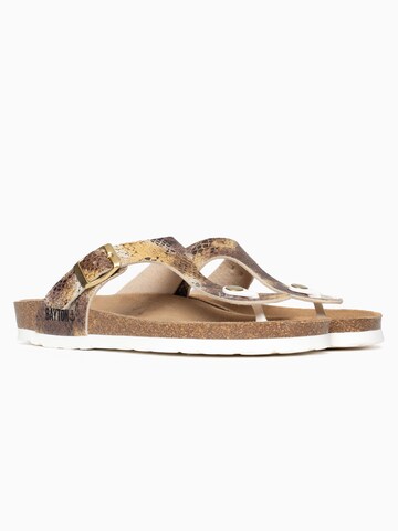 Bayton T-Bar Sandals 'Mercure' in Beige