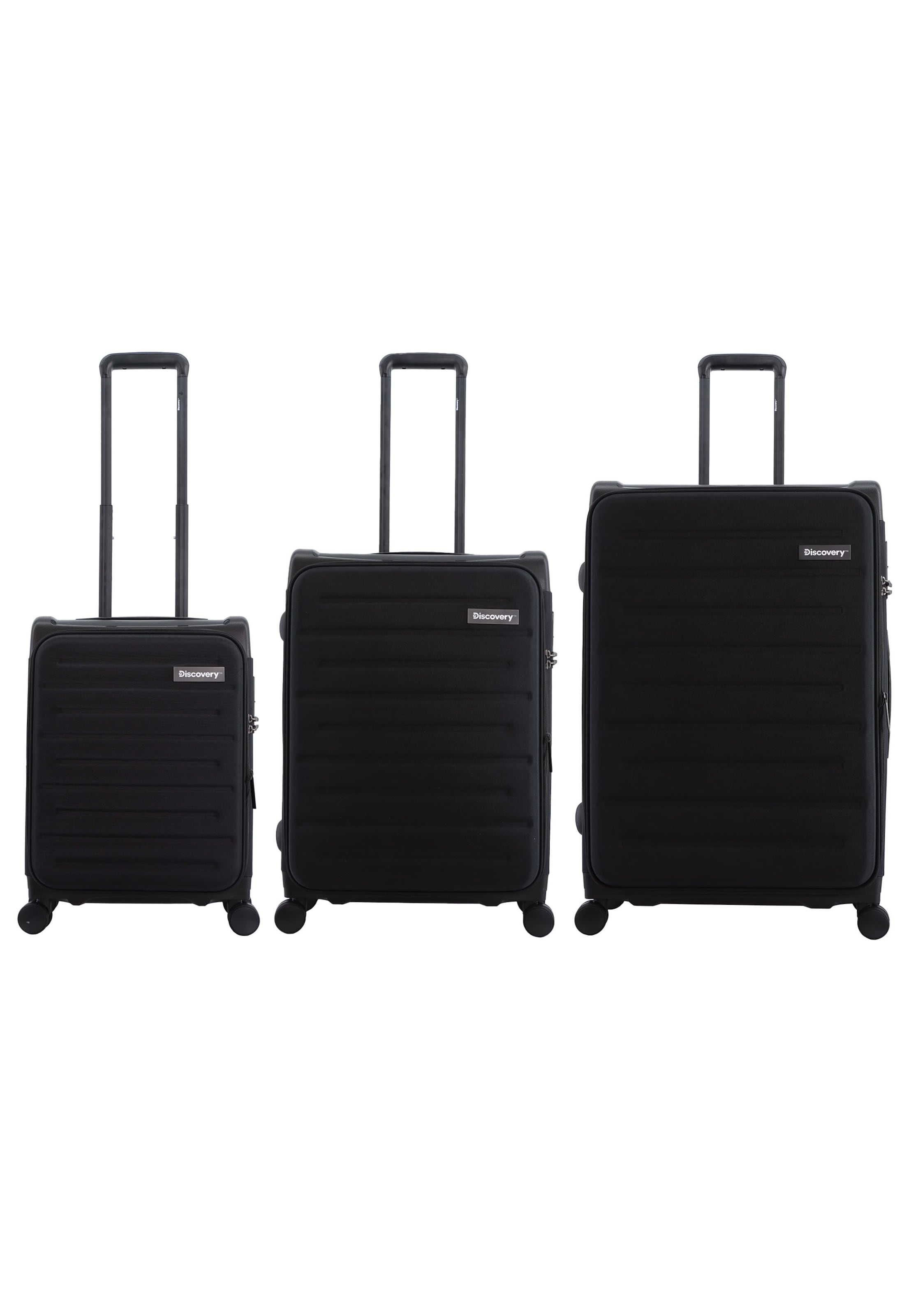 Discovery Suitcase Set 'MOTION' in Black: front